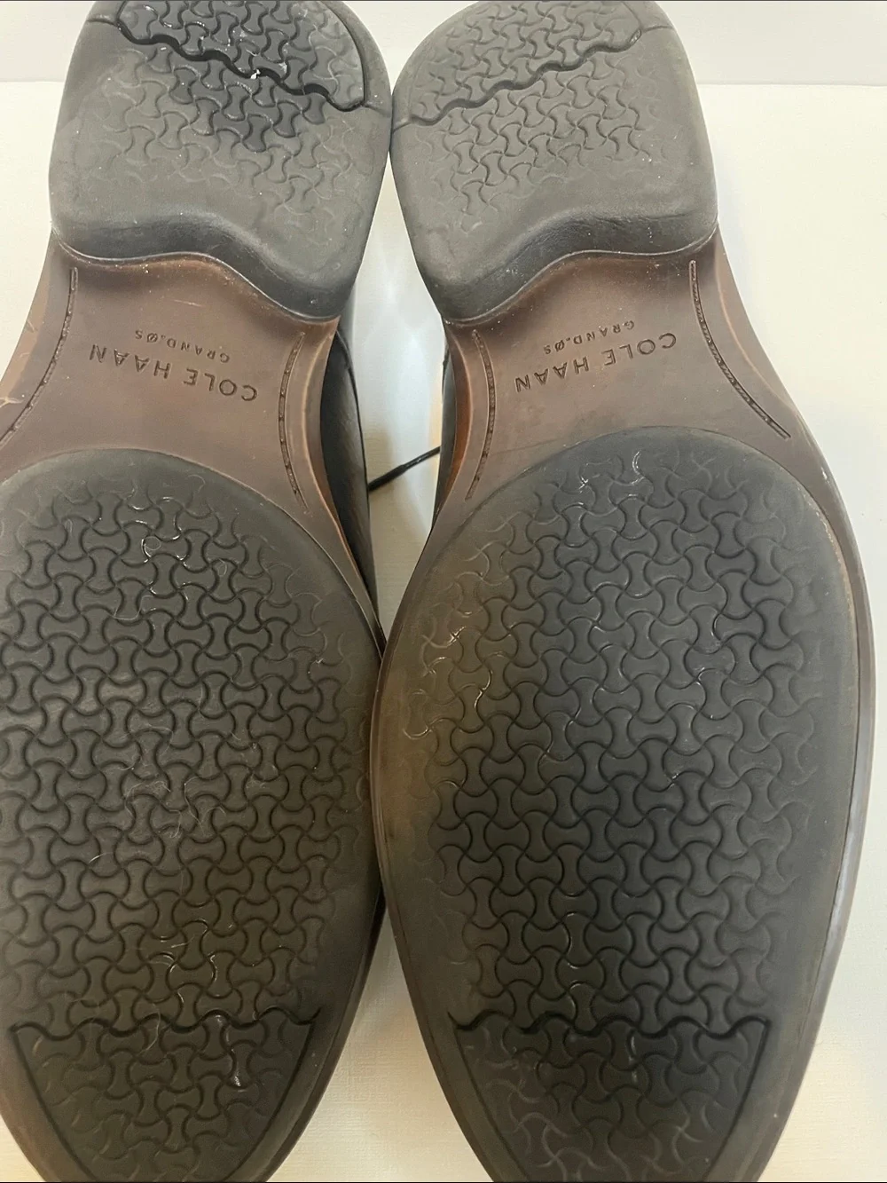Cole Haan Black Leather Oxford Lace-Up Dress Shoes